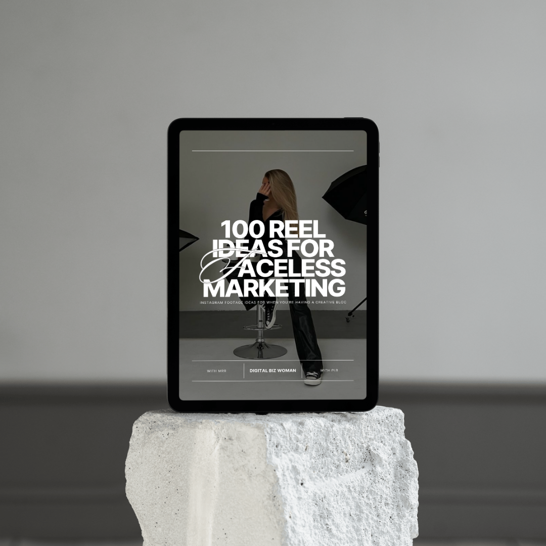 100 REEL IDEAS FOR FACELESS MARKETING